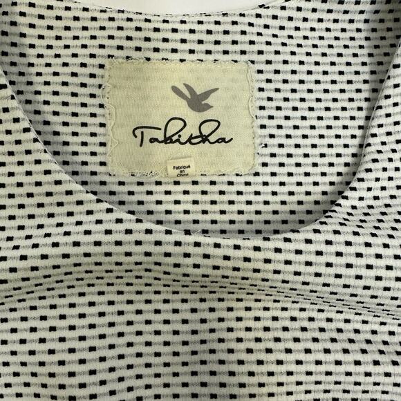 Tabitha Black & White Geometric Sleeveless Fit & Flare Dress - Size 6 - Picture 7 of 11